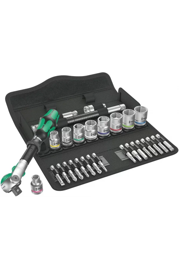 Wera 8100 SB 6 Zyklop Speed Cırcır Seti, 3/8 Sürücülü, metrik