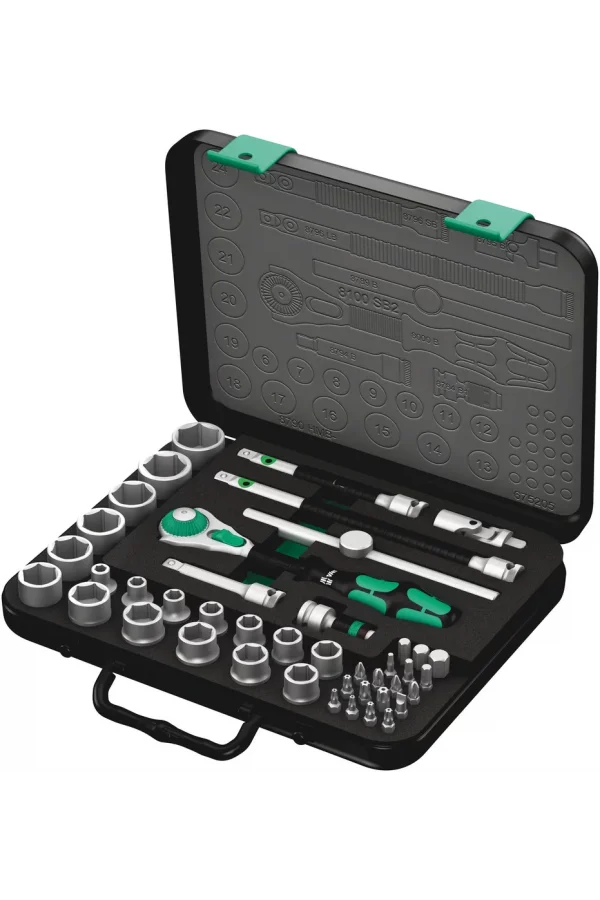 Wera 8100 SB 2 Zyklop Speed Cırcır Seti, 3/8 Sürücülü, metrik