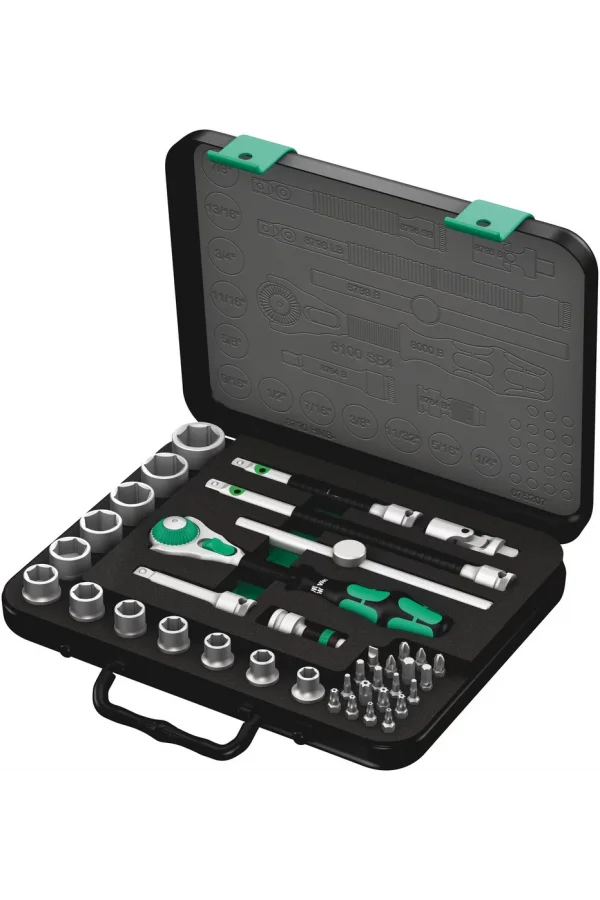 Wera 8100 SB 4 Zyklop Speed Cırcır Seti, 3/8 Sürücülü, inç