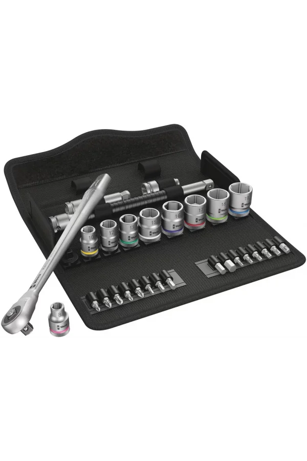 Wera 8100 SB 7 Zyklop Metal İtmeli Cırcır Seti, 3/8 Sürücülü, metrik