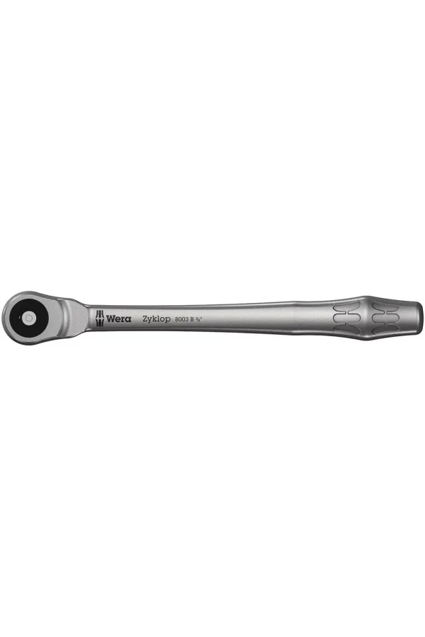 Wera 8003 B Zyklop Metal Cırcır, İtmeli 3/8 Sürücülü, 3/8 x 222 mm