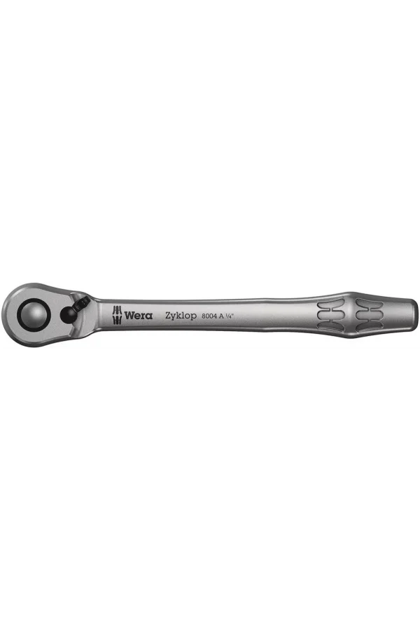 Wera 8004 A Zyklop Metal Yön Mandallı Cırcır, 1/4 Sürücülü, 1/4 x 141 mm
