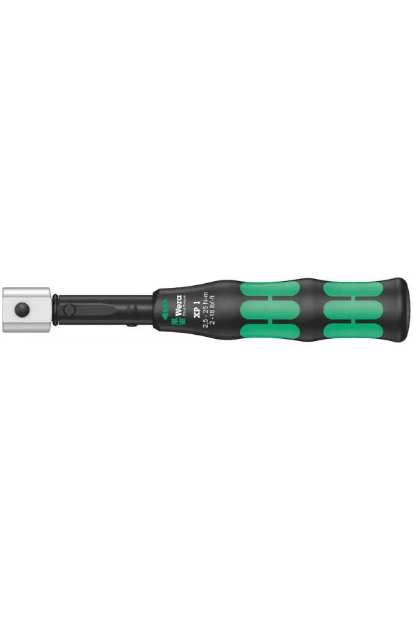 Wera Click-Torque XP 1 Değişken Geçmeli Uçlu Önayarlı Tork Anahtarı, 2,5-25 Nm, 2,5 Nm, 9x12 x 2.5 Nm x 2.5-25 Nm
