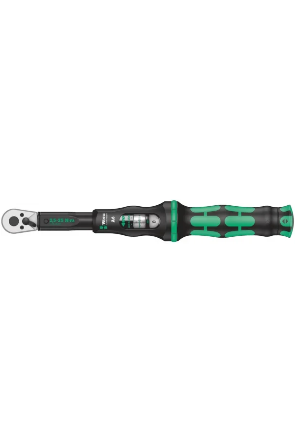 Wera Click-Torque A 6 Yön Mandallı Cırcırlı Tork Anahtarı, 2,5-25 Nm, 1/4 x 2.5-25 Nm