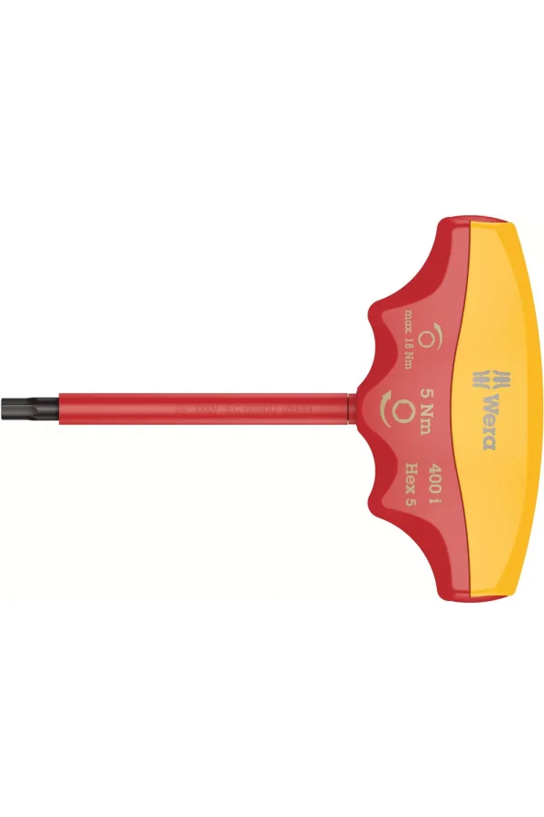 Wera 400 i VDE Altıgen Sabit Torklu Tornavida, 5 mm x 5.0 Nm