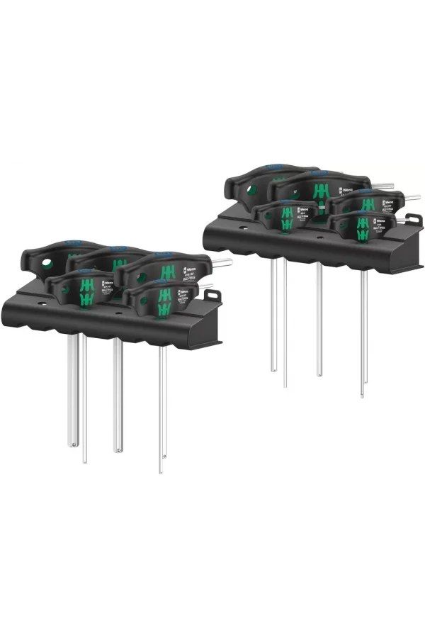 Wera 454/10 HF Set Emperyal 1 Tutma Fonksiyonlu Hex-Plus T Saplı Tornavida Seti, inç
