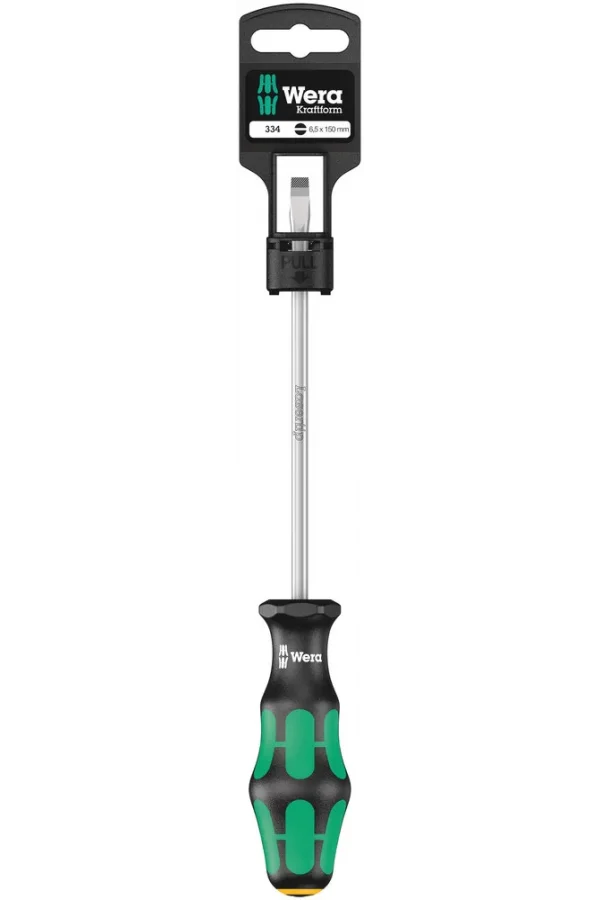 Wera 334 SB Düz Tornavida, 1.2 x 6.5 x 150 mm