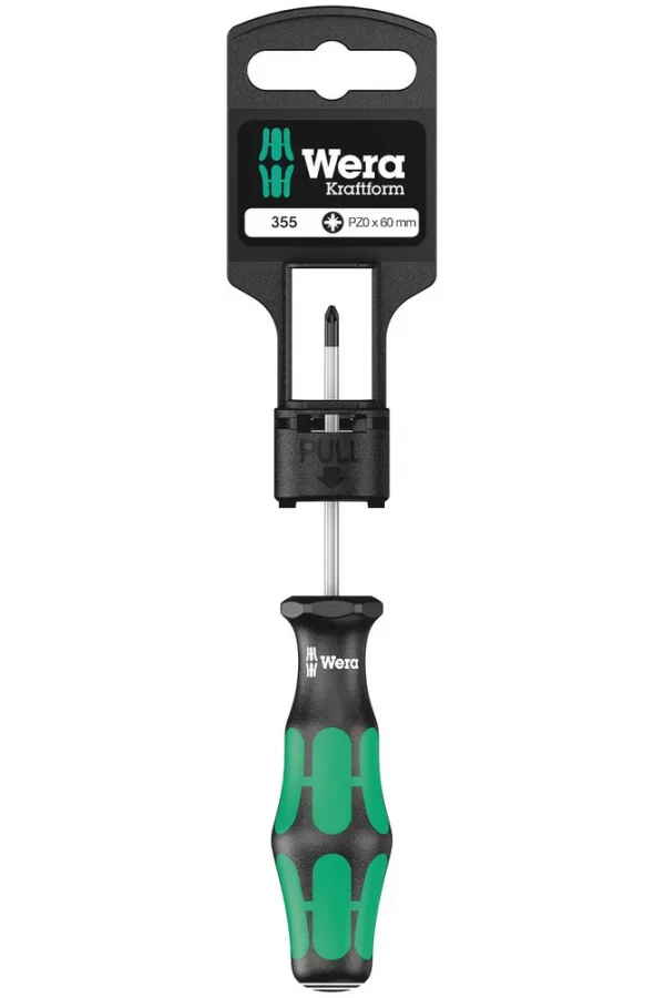 Wera 355 PZ SB Pozidriv Tornavida, PZ 0 x 60 mm