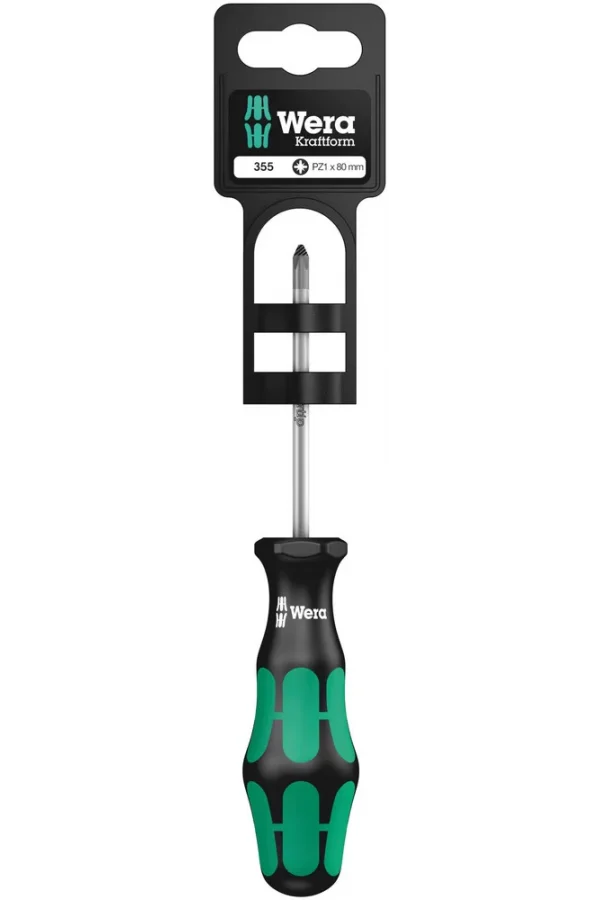 Wera 355 PZ SB Pozidriv Tornavida, PZ 1 x 80 mm