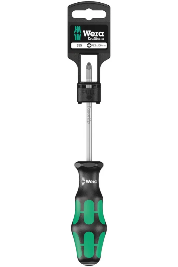 Wera 355 PZ SB Pozidriv Tornavida, PZ 2 x 100 mm