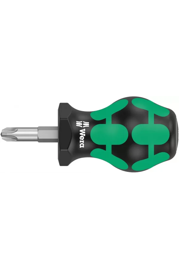 Wera 355 PZ Pozidriv Stubby/Topaç/Karbüratör Tornavidası, PZ 3 x 25 mm