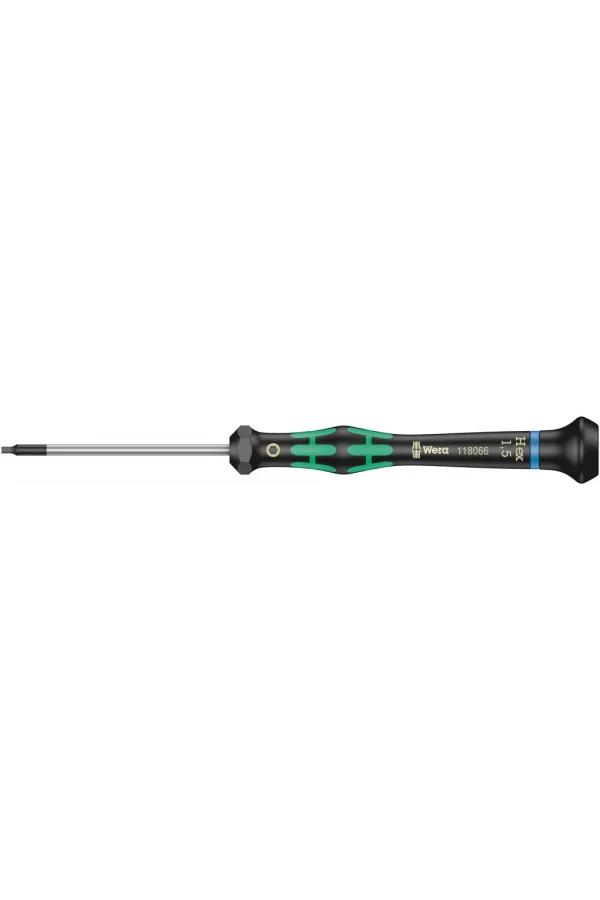 Wera 2054 Elektronikçi Altıgen Tornavida, 1.5 x 60 mm