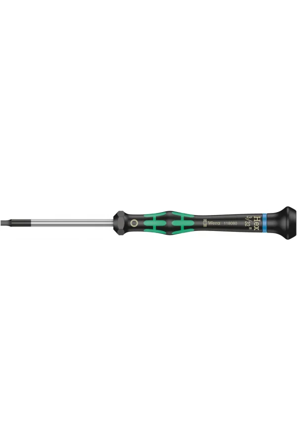 Wera 2054 Elektronikçi Altıgen Tornavida, 3/32 x 60 mm