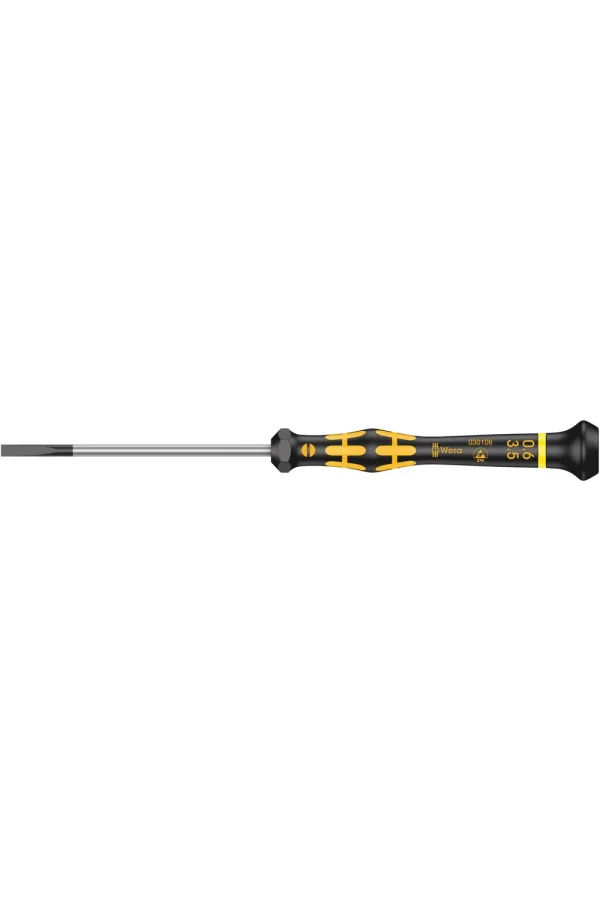 Wera 1578 A ESD Kraftform Micro Düz Tornavida, 0.60 x 3.5 x 80 mm