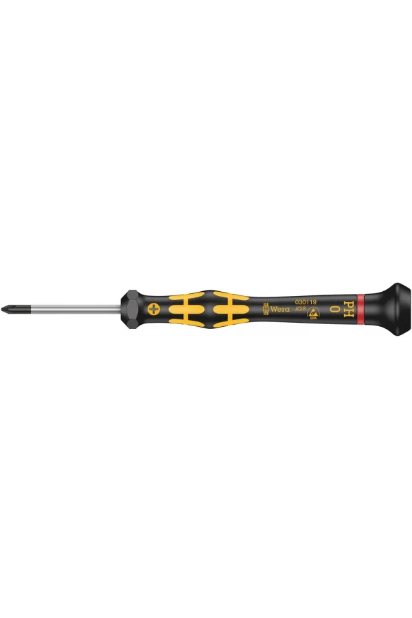 Wera 1550 PH ESD Kraftform Micro Yıldız Tornavida, PH 0 x 40 mm