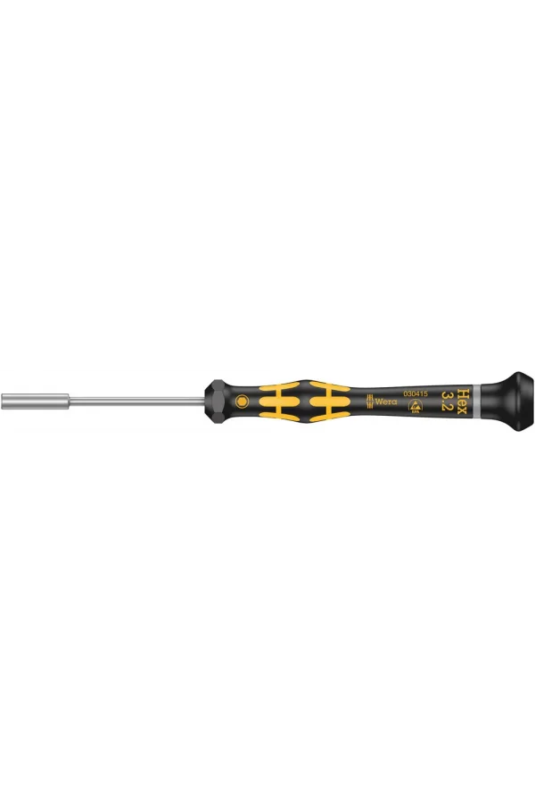 Wera 1569 ESD Kraftform Micro Lokmabaş Tornavida, 3.2 x 60 mm