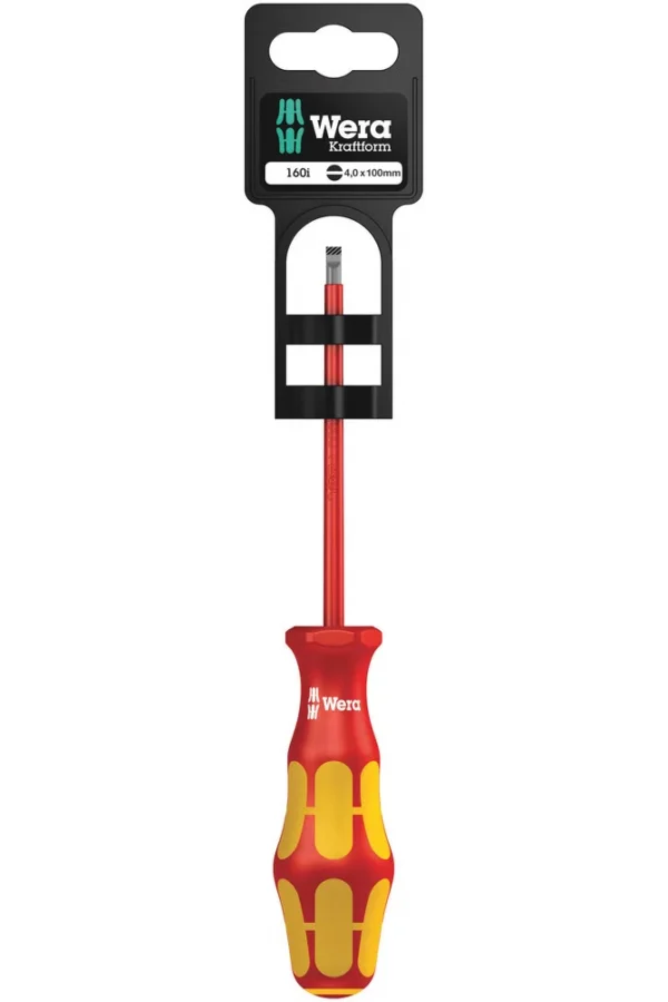 Wera 160 i SB VDE Yalıtımlı Düz Tornavida, 0.8 x 4 x 100 mm