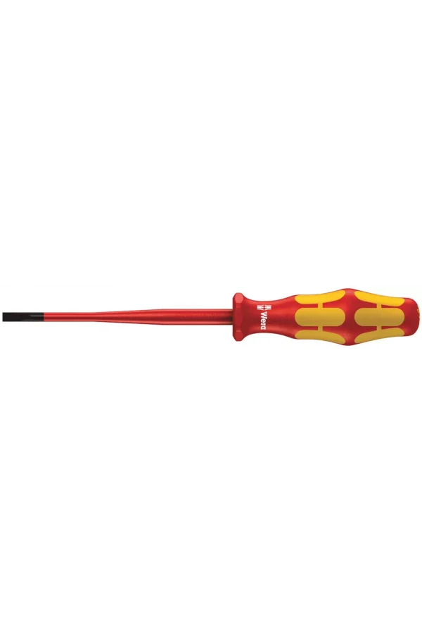 Wera 160 iSS VDE Yalıtımlı Düz Tornavida, İnce Bıçaklı ve Saplı, 0.8 x 4 x 100 mm