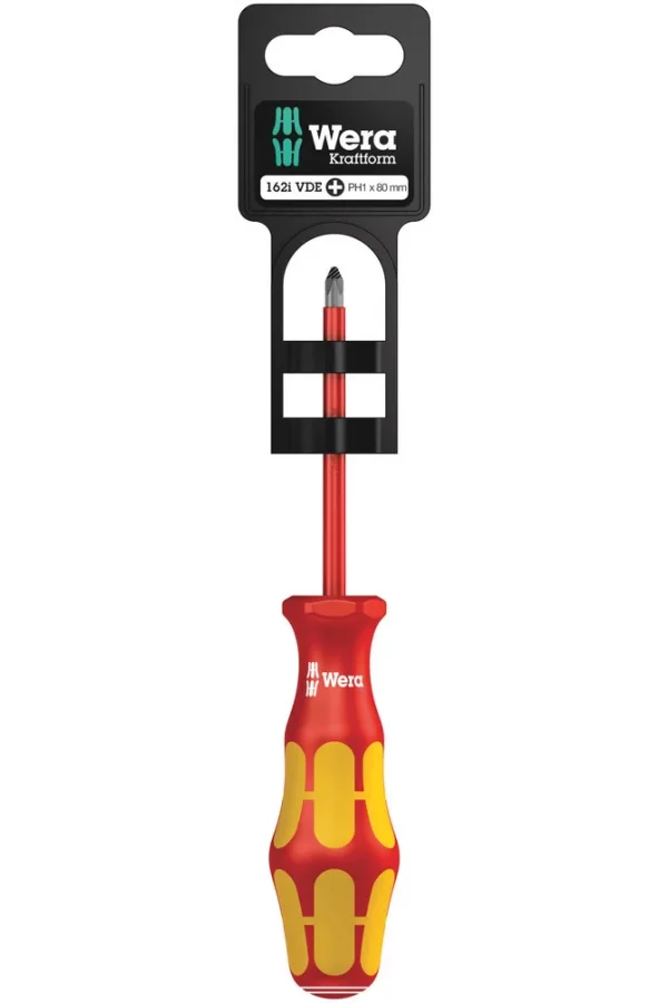 Wera 162 i PH SB VDE Yalıtımlı Yıldız Tornavida, PH 1 x 80 mm