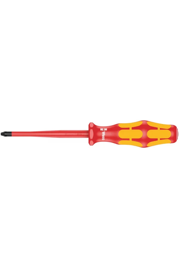 Wera 162 iSS PH VDE Yalıtımlı Yıldız Tornavida, İnce Bıçaklı ve Saplı, PH 1 x 80 mm