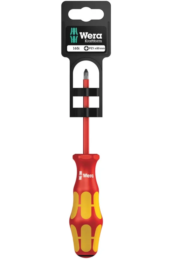Wera 165 i PZ SB VDE Yalıtımlı Pozidriv Tornavida, PZ 1 x 80 mm