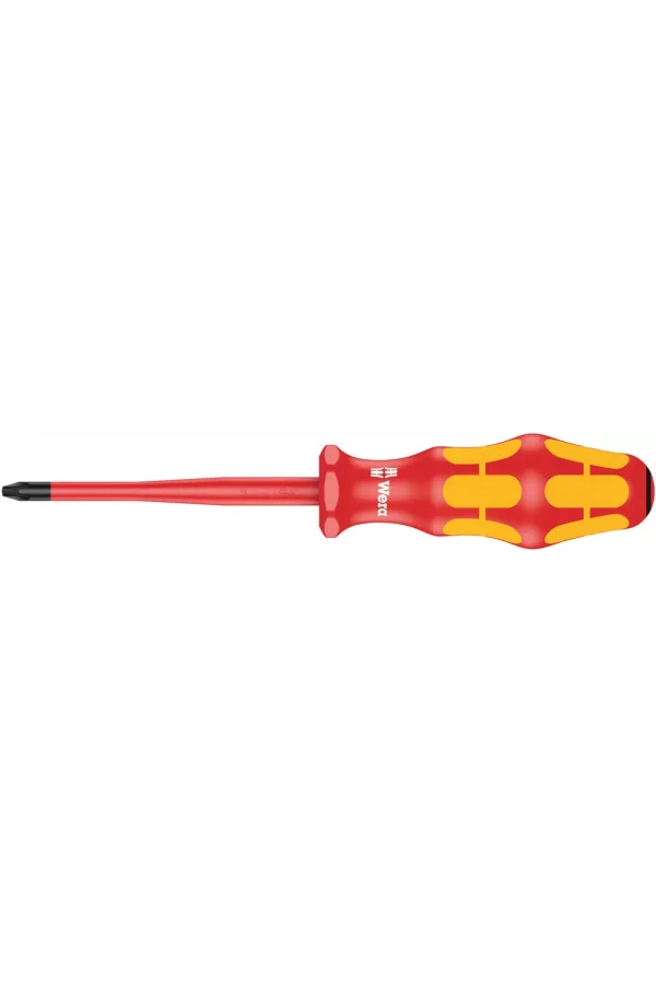 Wera 165 iS PZ VDE Yalıtımlı Pozidriv Tornavida, İnce Bıçaklı, PZ 2 x 100 mm