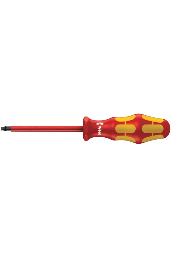 Wera 168 i VDE Yalıtımlı Kare Tornavida, # 2 x 100 mm