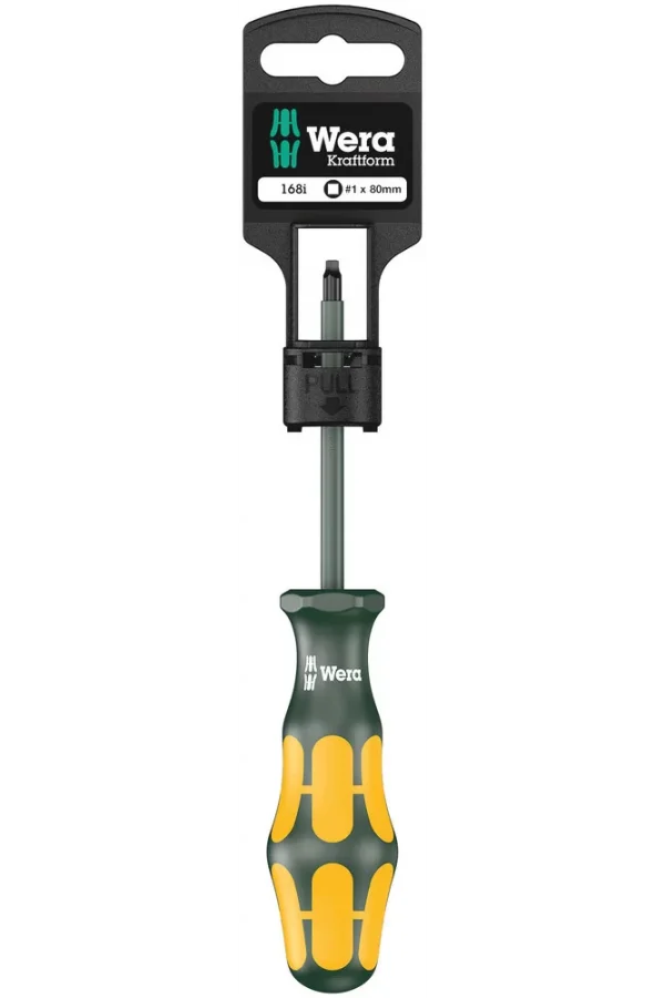 Wera 168 i SB VDE Yalıtımlı Kare Tornavida, # 1 x 80 mm
