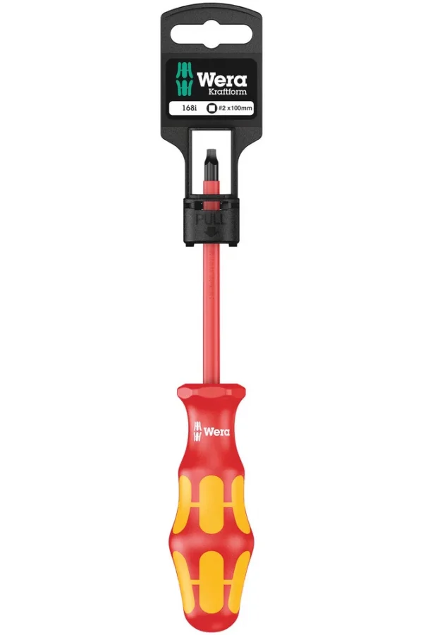 Wera 168 i SB VDE Yalıtımlı Kare Tornavida, # 2 x 100 mm