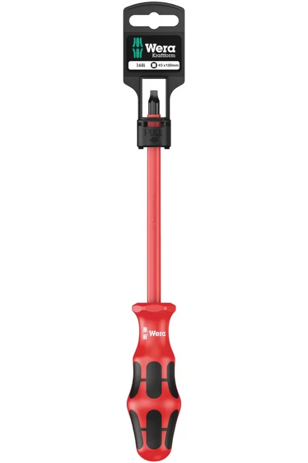 Wera 168 i SB VDE Yalıtımlı Kare Tornavida, # 3 x 150 mm
