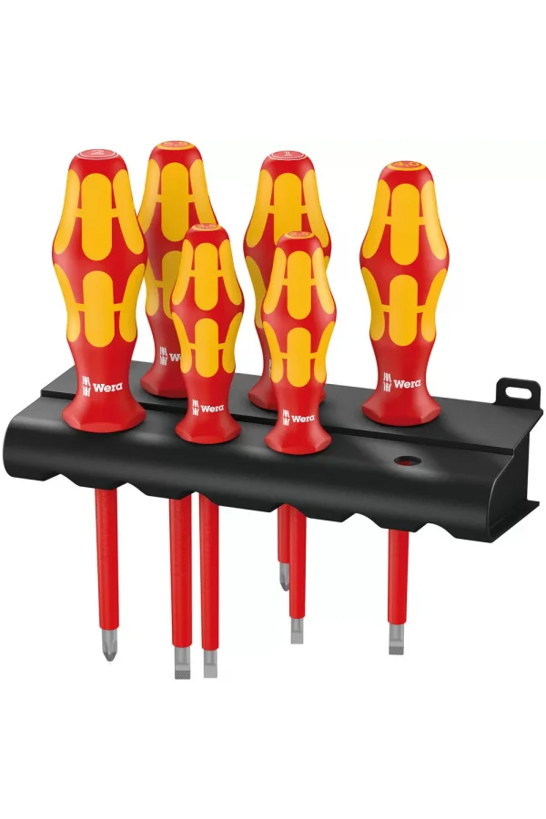 Wera 160 i/6 Raflı Kraftform Plus 100 Serisi Tornavida Seti + Raf