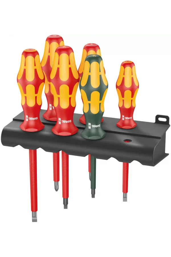 Wera 160 i/168 i/6 Kraftform Plus 100 Serisi Tornavida Seti + Raf