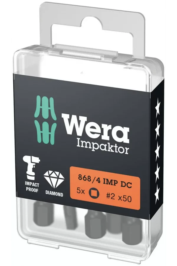 Wera 868/4 IMP DC DIY Impaktor Kare Bits