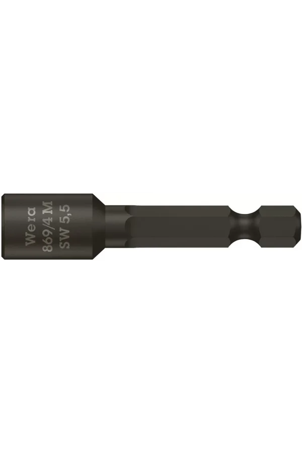 Wera 869/4 M Nutsetter/Bits Bağlantılı Lokma, Mıknatıslı, 5.5 x 50 mm