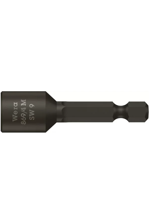 Wera 869/4 M Nutsetter/Bits Bağlantılı Lokma, Mıknatıslı, 9 x 50 mm