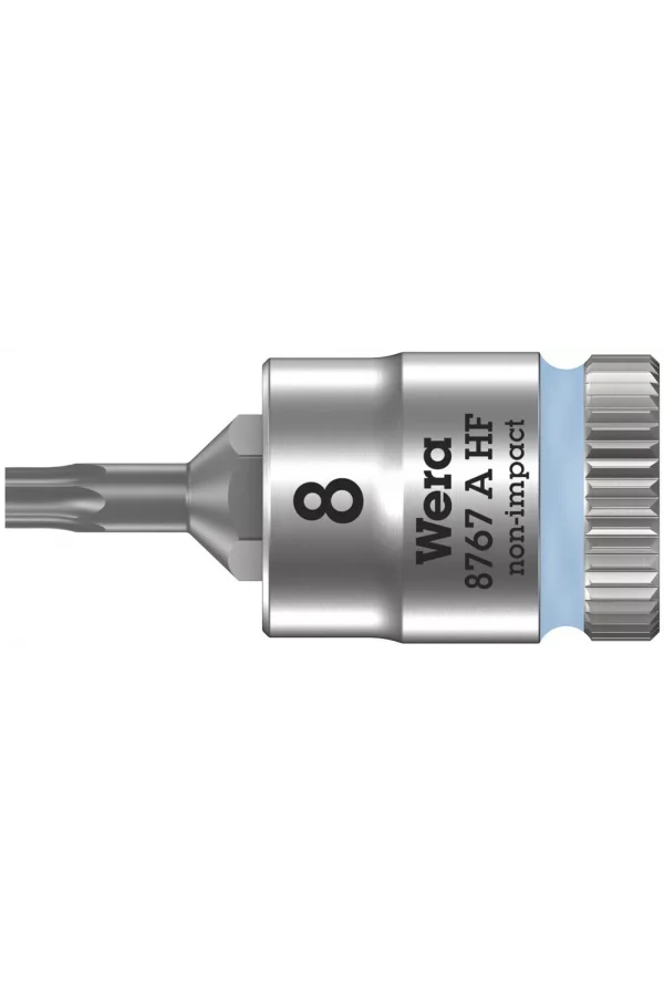 Wera 8767 A HF TORX® Uçlu Zyklop Lokma Bits, 1/4 Soketli, Tutma Fonksiyonlu, TX 8 x 28 mm