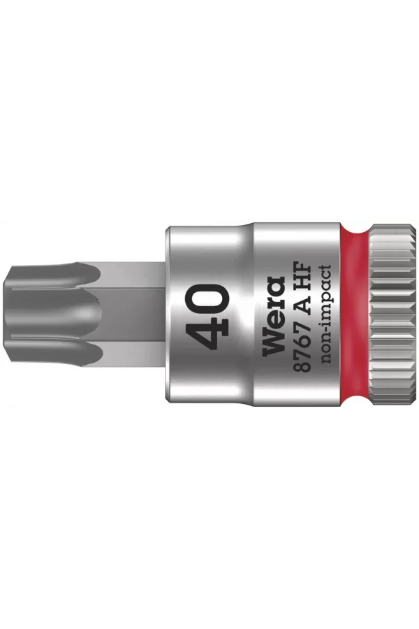 Wera 8767 A HF TORX® Uçlu Zyklop Lokma Bits, 1/4 Soketli, Tutma Fonksiyonlu, TX 40 x 28 mm