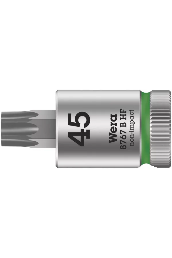 Wera 8767 B HF TORX® Uçlu Zyklop Lokma Bits, 3/8 Soketli, Tutma Fonksiyonlu, TX 45 x 38.5 mm
