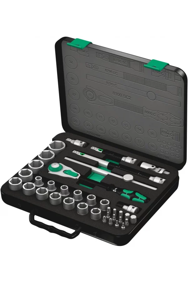 Wera 8100 SC 2 Zyklop Speed Cırcır Seti, 1/2 Sürücülü, metrik