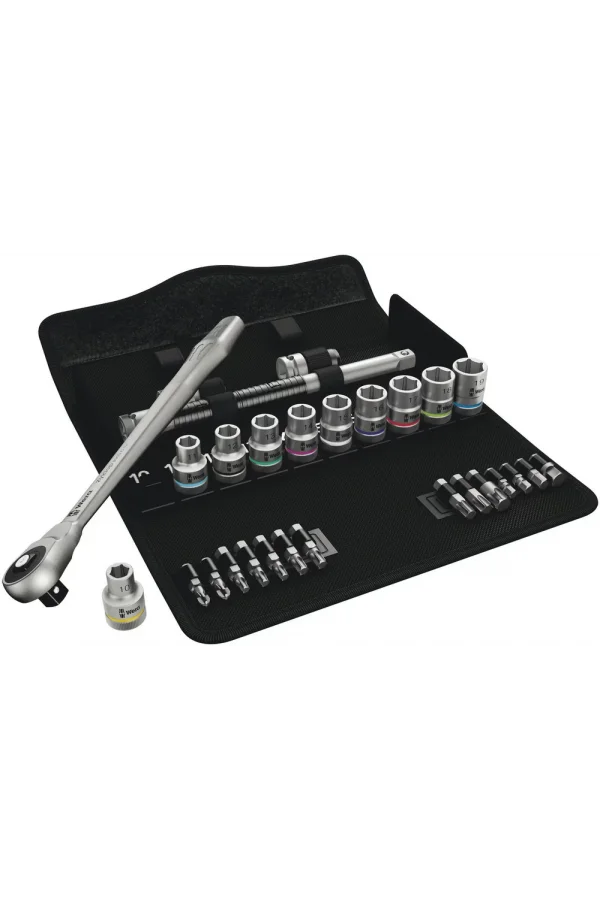 Wera 8100 SC 7 Zyklop Metal Cırcır Seti, İtmeli 1/2 Sürücülü, metrik