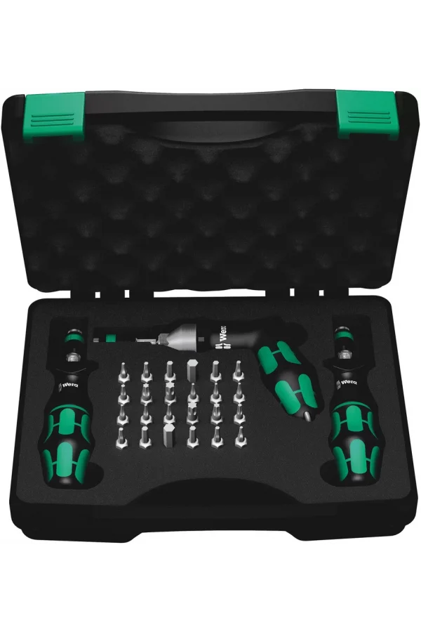 Wera 7445/46/47 Kraftform Torklu Tornavida Seti 2,5-55,0 in.lbs.