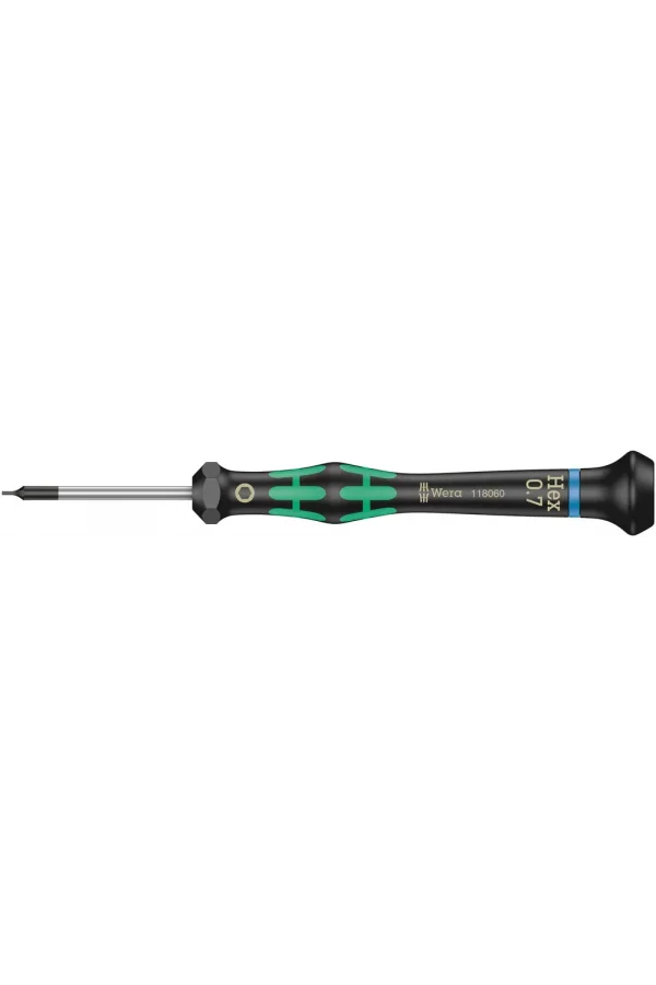 Wera 2054 Elektronikçi Altıgen Tornavida, 0.7 x 40 mm