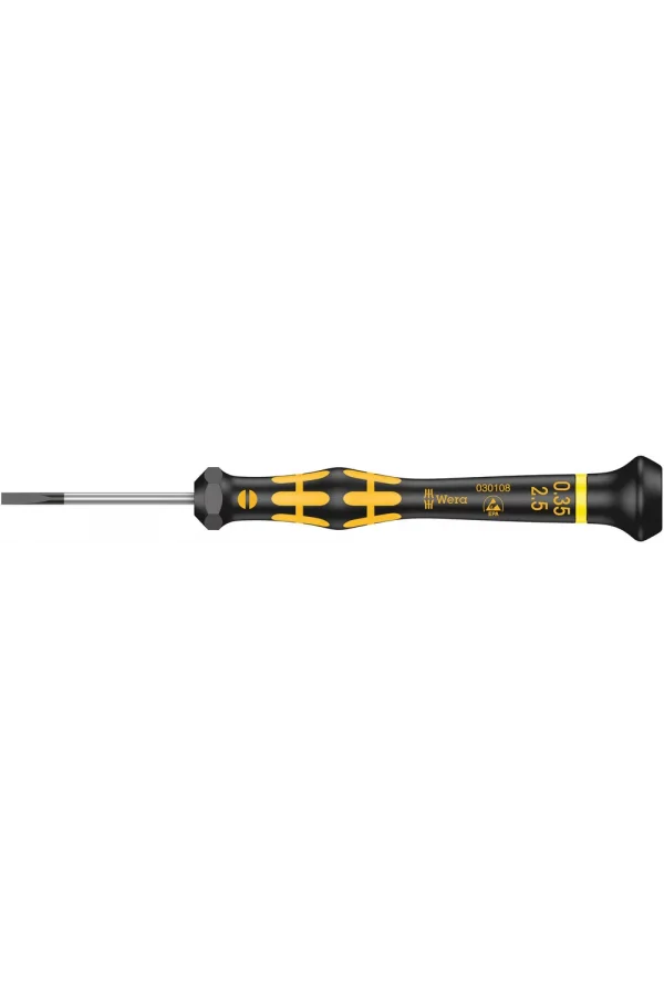 Wera 1578 A ESD Kraftform Micro Düz Tornavida, 0.35 x 2.5 x 40 mm