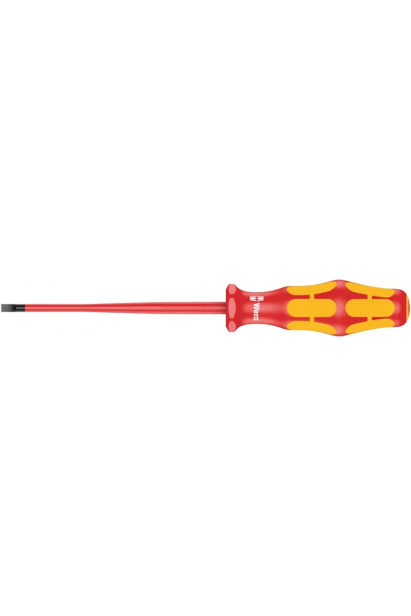 Wera 160 iS VDE Yalıtımlı Düz Tornavida, İnce Bıçaklı, 0.6 x 3.5 x 100 mm