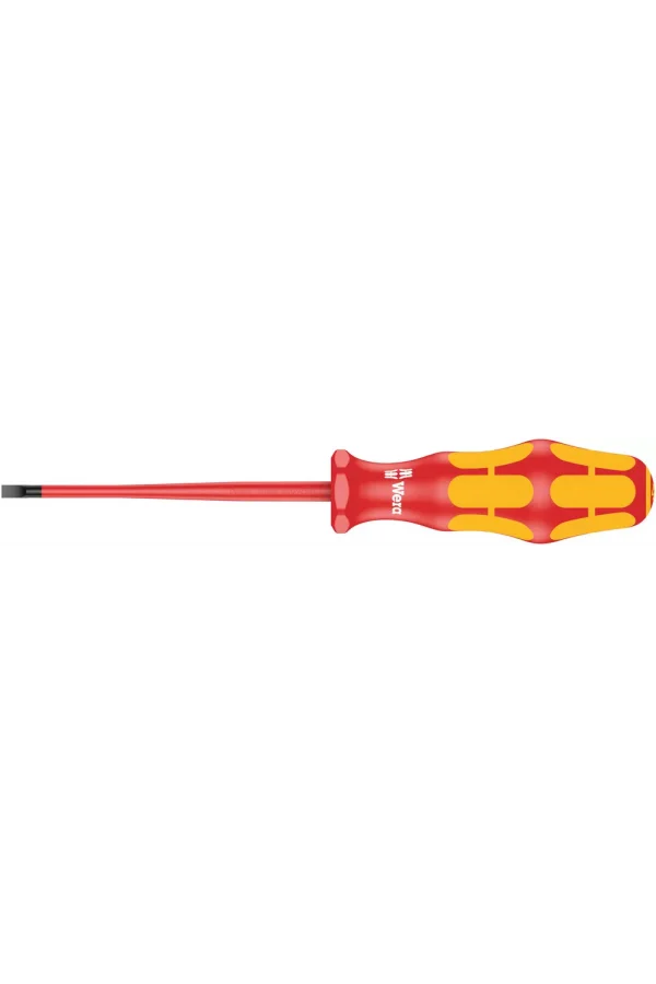 Wera 160 iS VDE Yalıtımlı Düz Tornavida, İnce Bıçaklı, 0.8 x 4 x 100 mm