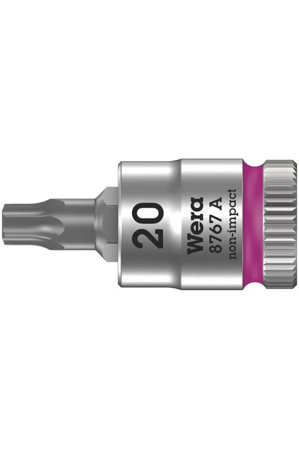 Wera 8767 A TORX® Uçlu Zyklop Lokma Bits, 1/4 Soketli, TX 20 x 28 mm