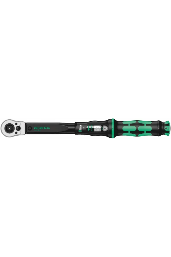 Wera Click-Torque C 2 Push R/L Ayarlanabilir Tork Anahtarı, 20-100 Nm, Sağ/Sol Yönlü, 1/2 x 20-100 Nm
