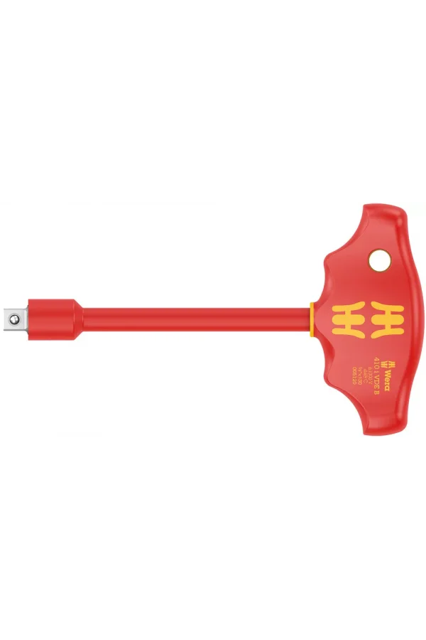 Wera 410 i VDE B VDE Yalıtımlı 3/8 Kare Sürücülü T Saplı Tornavida, 3/8 x 130 mm