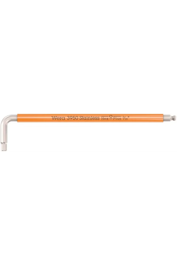 Wera 3950 SPKL Renkli Emperyal Allen Anahtar, inç, Paslanmaz, 3/16 x 154 mm