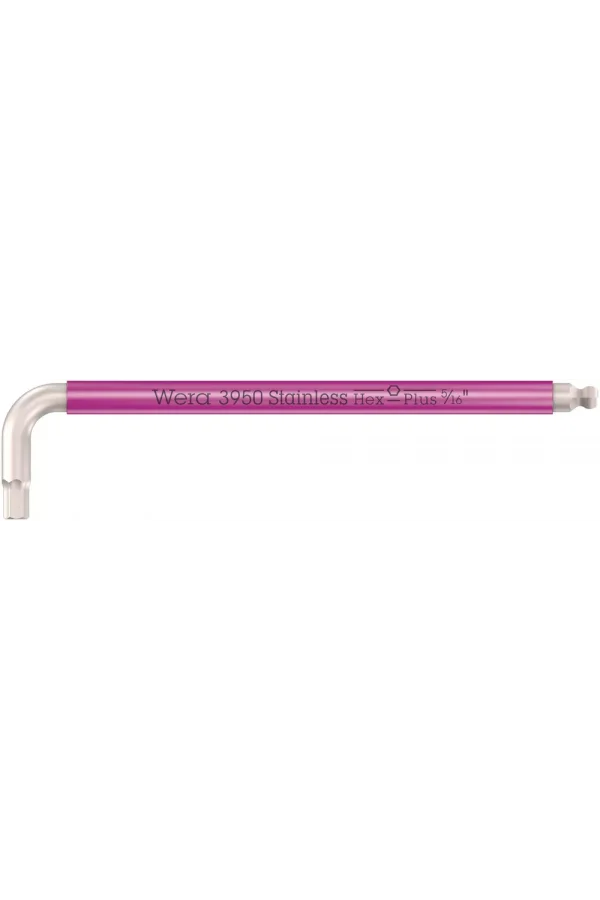 Wera 3950 SPKL Renkli Emperyal Allen Anahtar, inç, Paslanmaz, 5/16 x 195 mm